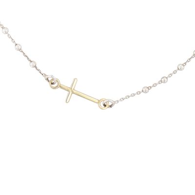 Dyadema Italy Sterling Silver Rosary Station Necklace