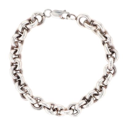 Sterling Silver Heavy Link Bracelet