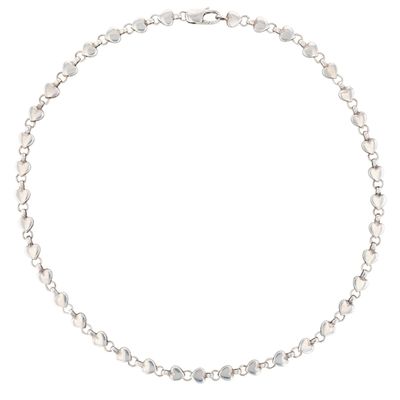 Tiffany & Co Sterling Silver Heart Link Necklace