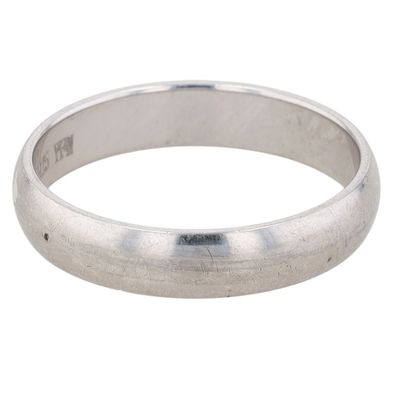 Signed Sterling Silver Polished Band Ring Size 8.5