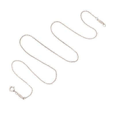 Tiffany & Co Elsa Peretti Sterling Silver 1mm Cable Chain Necklace