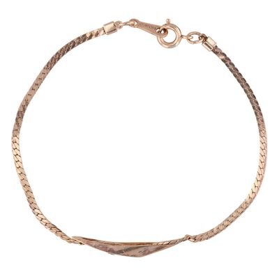 Avon Gold Tone Rhinestone Serpentine Chain Twist Bracelet