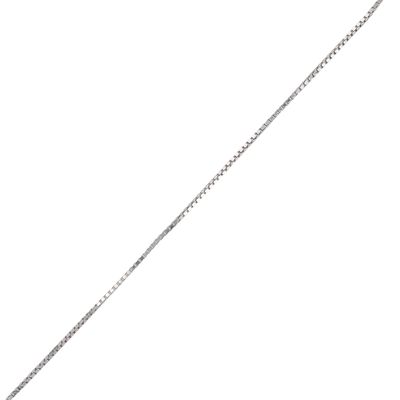 Signed Italy Sterling Silver Box Chain Necklace