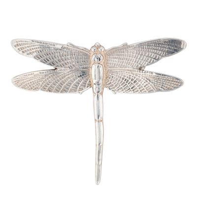 Sterling Silver Detailed Dragonfly Brooch