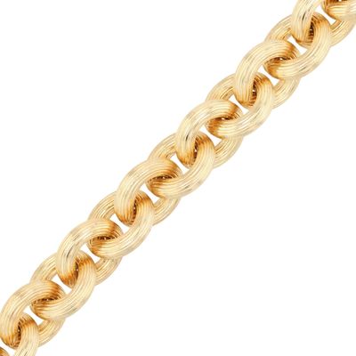 Gold Tone Large Rolo Chain Necklace