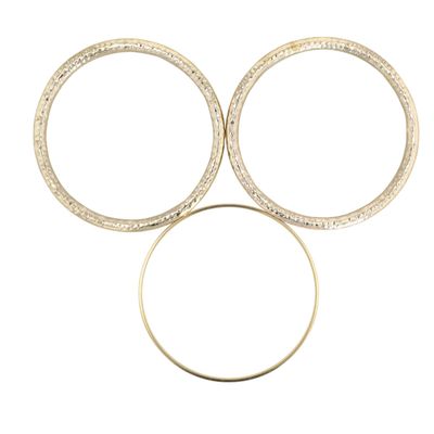 Gold Tone Hammered Bangle Bracelet Lot