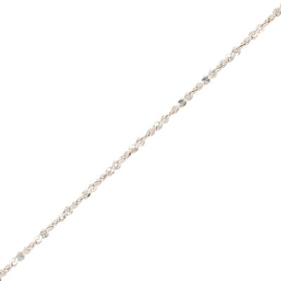 Signed Italy Sterling Silver Twisted Serpentine Chain Necklace