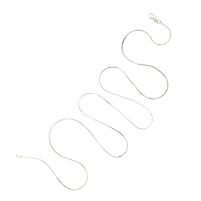 Italy Sterling Silver Square Snake Chain Necklace