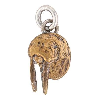 Vintage 10K Yellow Gold Walrus Charm Pendant