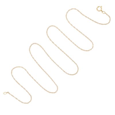 Signed Vintage 14K Yellow Gold Filled Wheat Chain Necklace