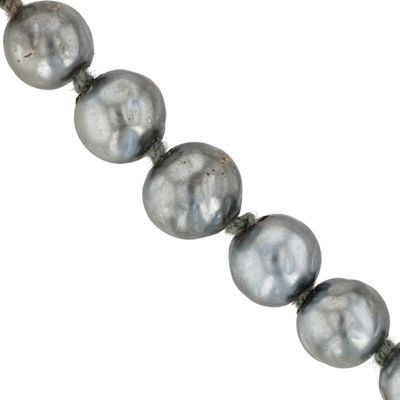 Japan Silver Tone Faux Pearl Choker Necklace