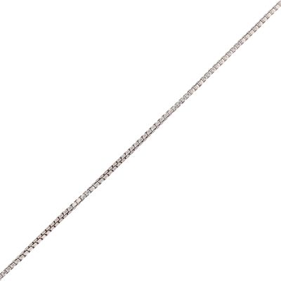 Signed Italy Sterling Silver Box Chain Necklace