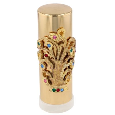 Vintage Gold Tone Rhinestone Perfume Carrier