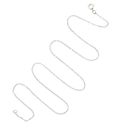 Signed Sterling Silver Cable Chain Necklace