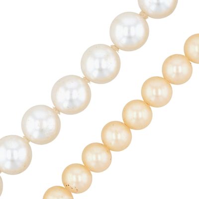 Vintage Sterling Silver Faux Pearl Necklace Lot