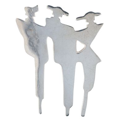 Taxco Mexico Sterling Silver Modern Ladies Brooch