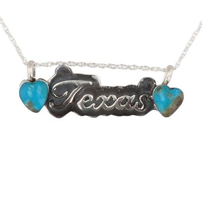 Myra Benally Navajo Sterling Kingman Turquoise Texas Necklace