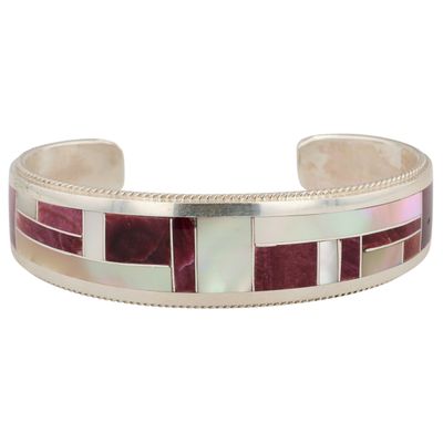 Rickell & Glendora Booqua Zuni Sterling Multi-Stone Cuff Bracelet
