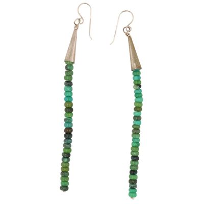 Corraine Smith Navajo Sterling Nevada Turquoise Earrings