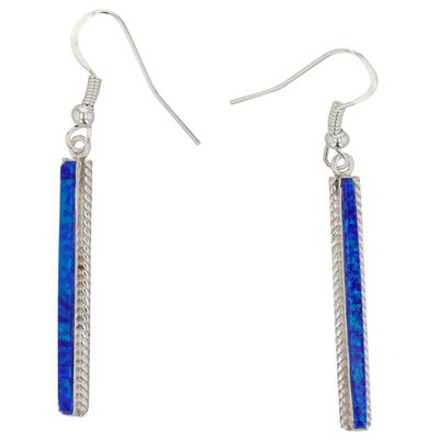 Allen Barney Navajo Sterling Opal Earrings
