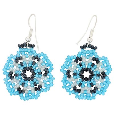 Sharon Bennett Navajo Sterling Bead Earrings