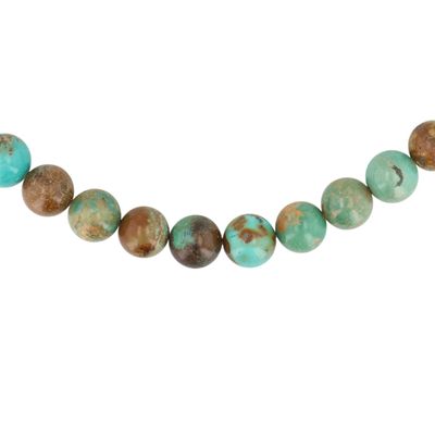 Southwest Sterling Turquoise Bead Necklace