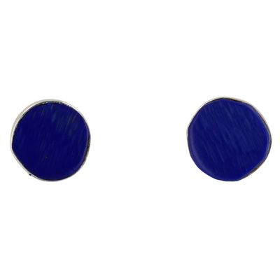 Serena Sanchez Navajo Sterling Lapis Lazuli Earrings