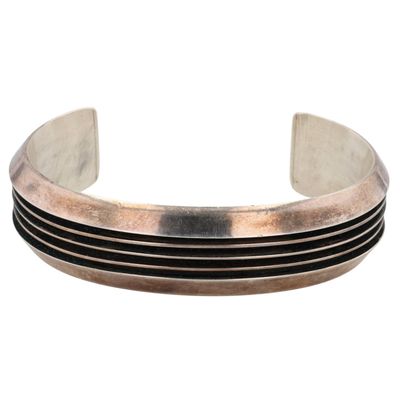 Tom Hawk Navajo Sterling Rail Cuff Bracelet