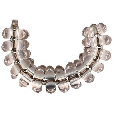 Vintage Napier Sterling Wavy Link Bracelet