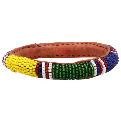 Vintage Cherokee Microbead Bangle Bracelet