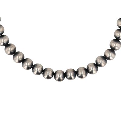 Southwest Sterling Oxidized Bead Necklace