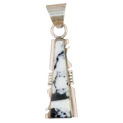 Steve Francisco Navajo Sterling White Buffalo Pendant