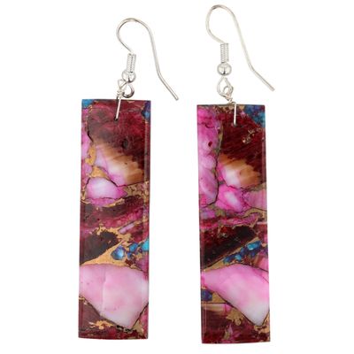 Jameson Pete Navajo Sterling Rose Dahlia Slab Earrings