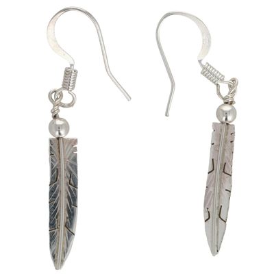 Allen Barney Navajo Sterling Feather Earrings