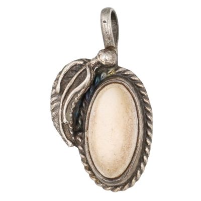 Navajo Sterling Mother of Pearl Pendant
