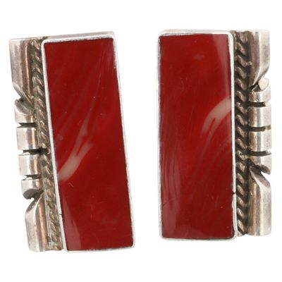 Southwest Sterling Jasper Earrings