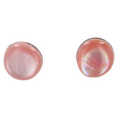 Trista Siow Zuni Sterling Mother of Pearl Earrings