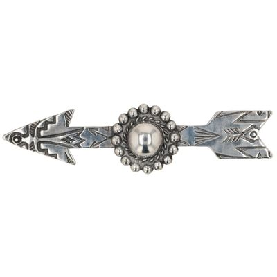 Vintage Navajo Sterling Stamped Arrow Brooch