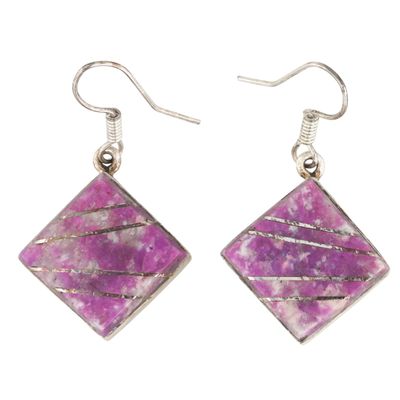 Sheryl Martinez Navajo Sterling Inlay Earrings