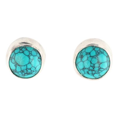 Southwest Sterling Turquoise Earrings