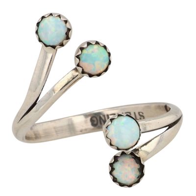 Navajo Sterling Opal Adjustable Ring