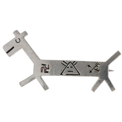 Pre-1940's Navajo Sterling Stamped Horse Brooch