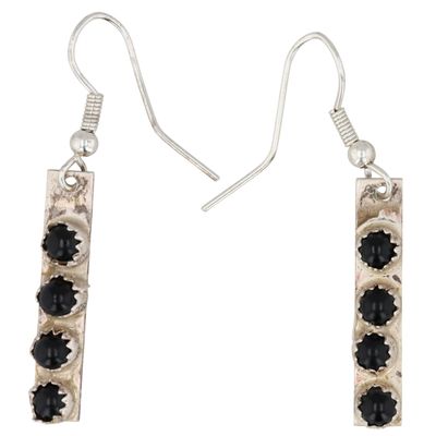 Cassandra Enriquez Zuni Sterling Onyx Earrings