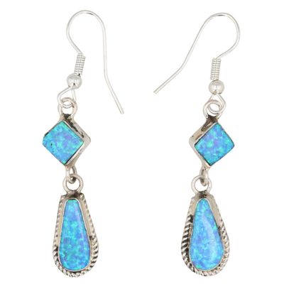 Victor Thompson Navajo Sterling Opal Earrings