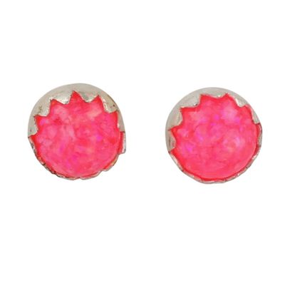 Linda Yazzie Navajo Sterling Opal Earrings