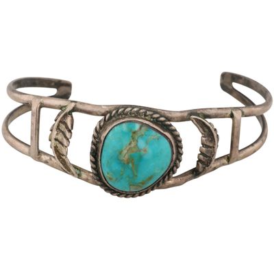Navajo Sterling Turquoise Cuff Bracelet