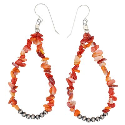 Southwest Sterling Spiny Oyster Bead Earrings