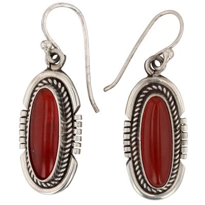 Navajo Sterling Carnelian Earrings