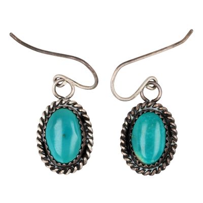 Southwest Sterling Turquoise Earrings