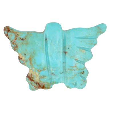 Award Winning Artist Stacey Turpen Navajo Turquoise Butterfly Fetish Carving